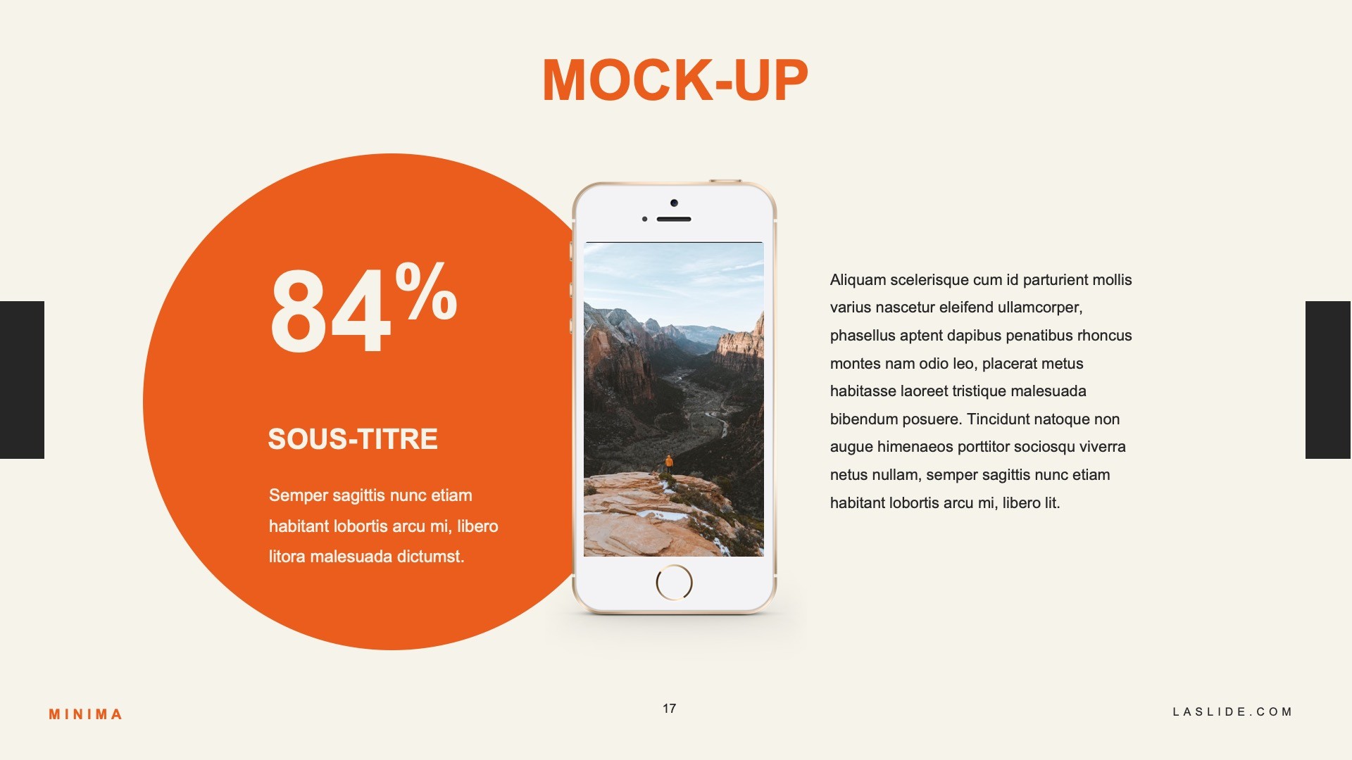 Slide template mock up